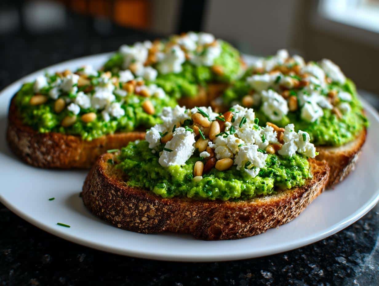 Pea and Mint Pesto Toast - detail 3