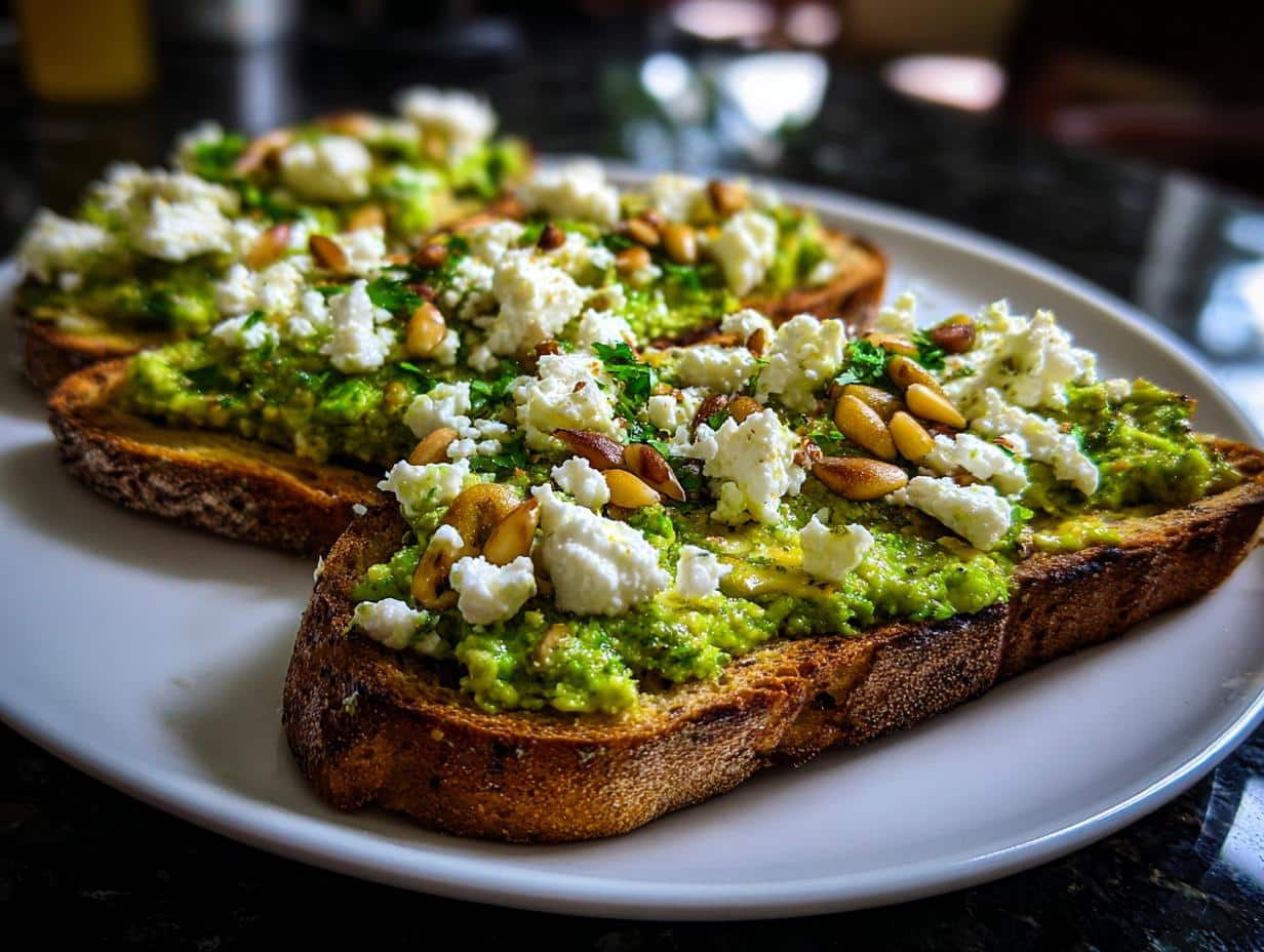 Pea and Mint Pesto Toast - detail 4