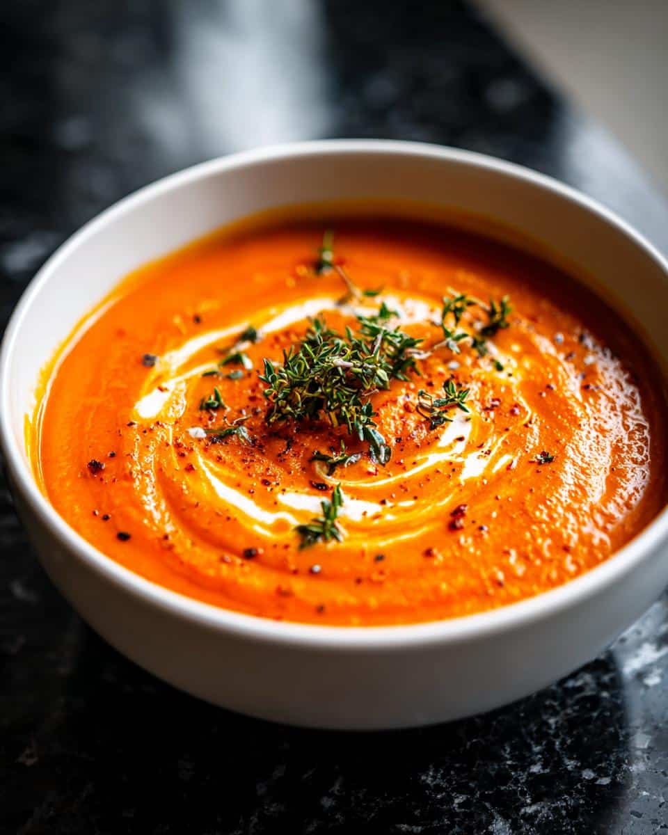 Roasted Carrot and Orange Soup - detail 2