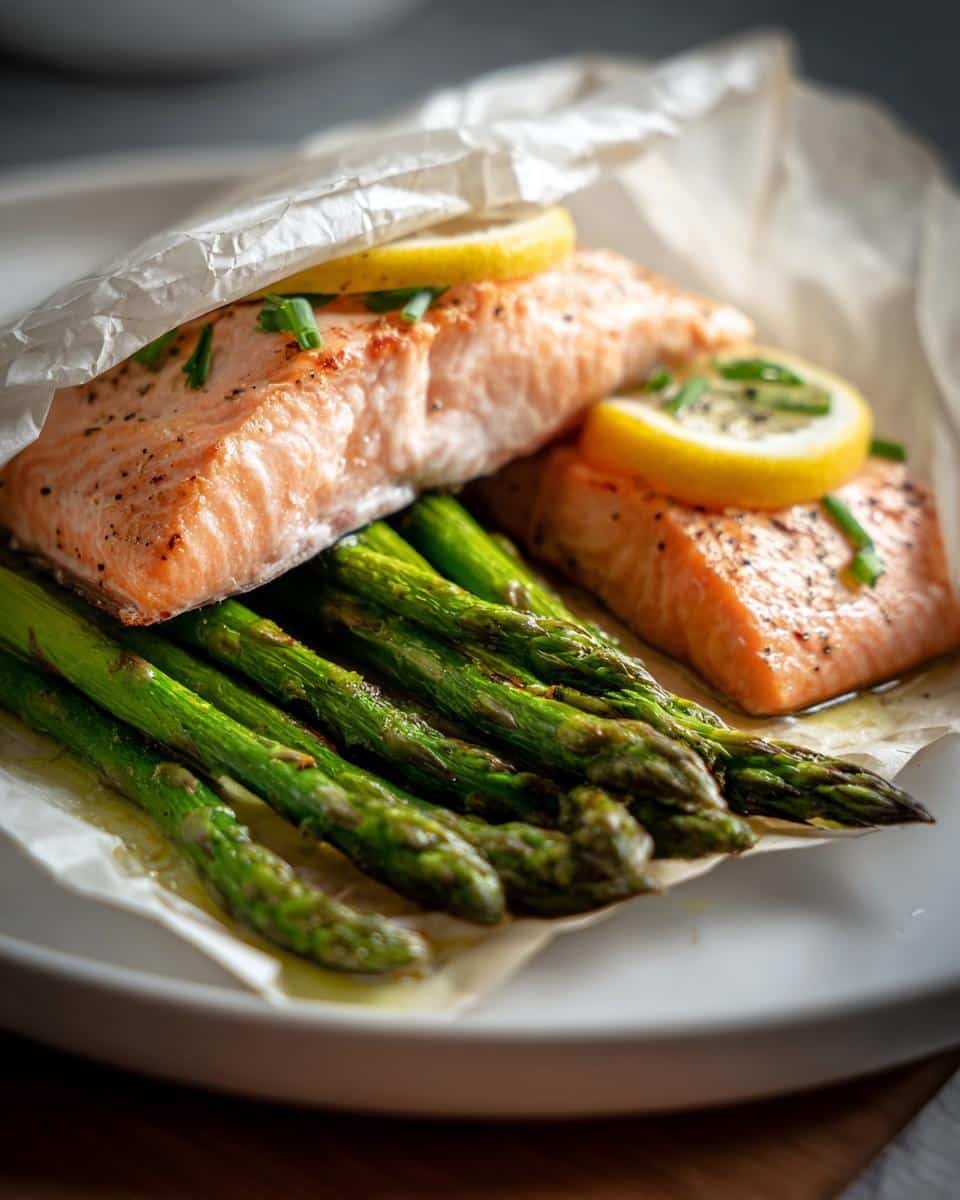 Salmon en Papillote with Asparagus - detail 2