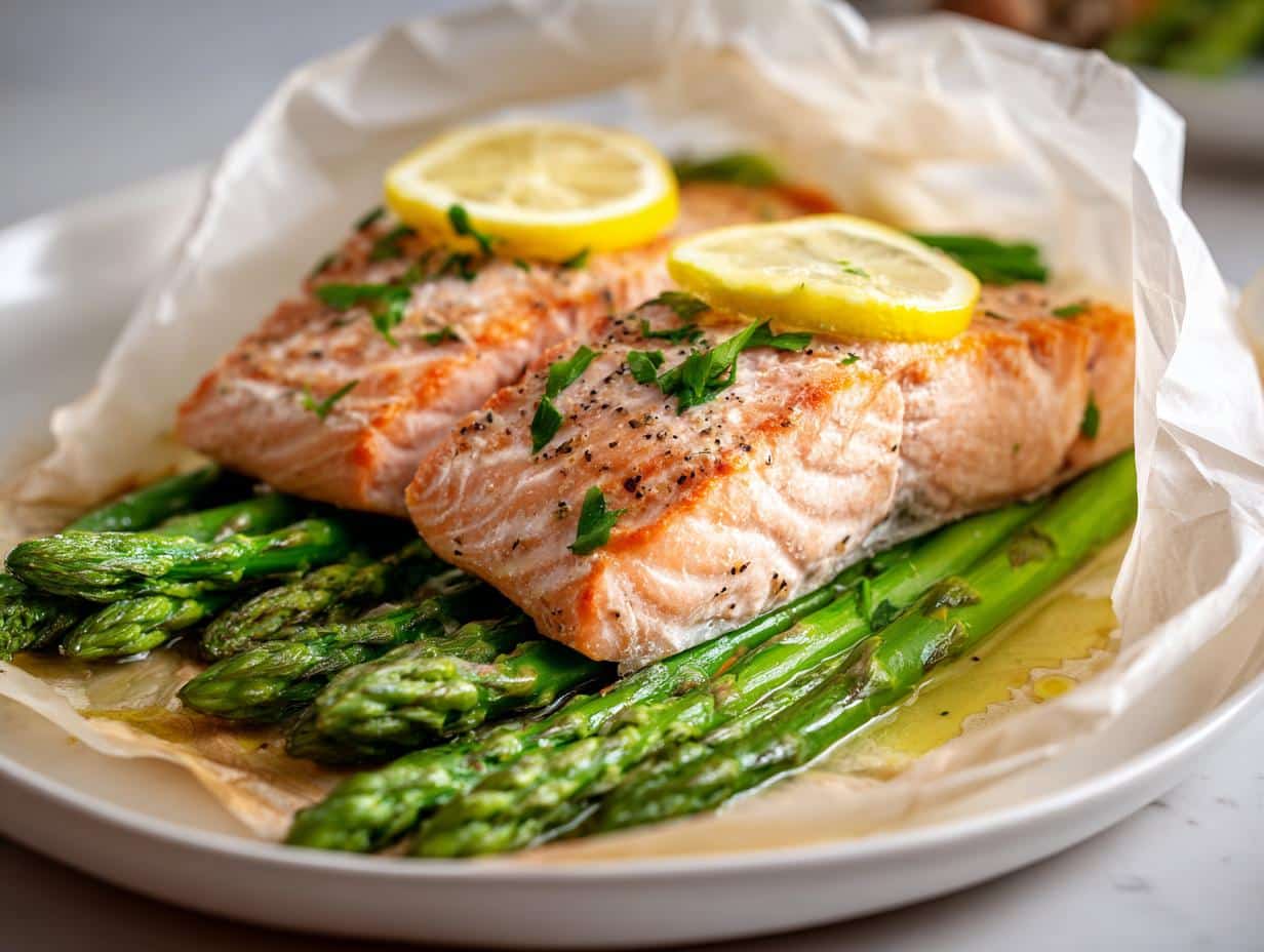 25-Minute Salmon en Papillote with Asparagus Magic