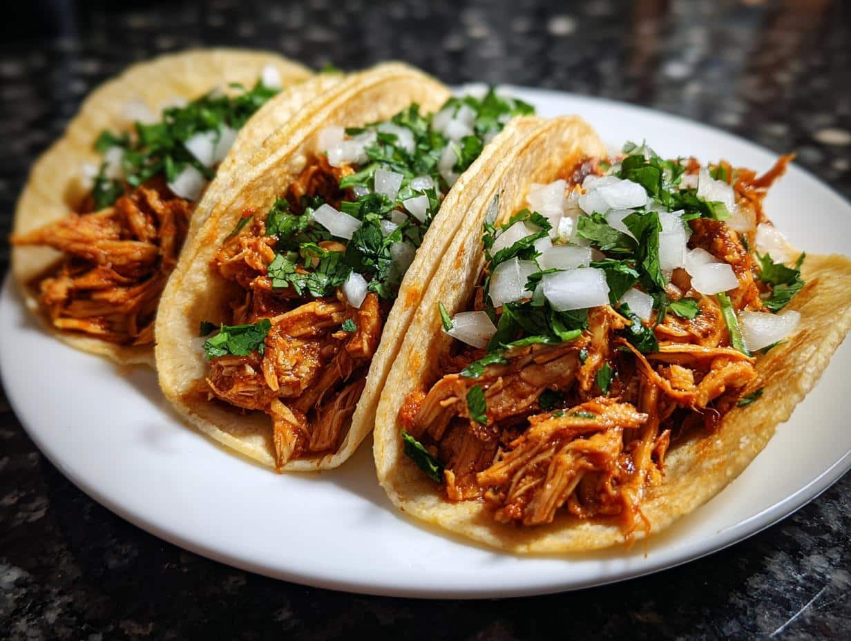 Shredded chicken tacos - detail 3