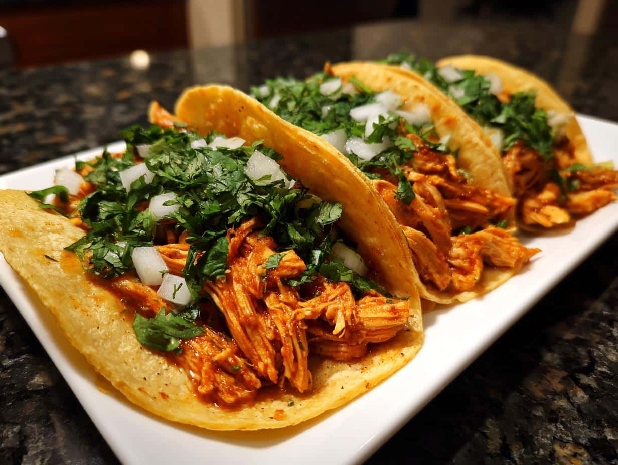 Shredded chicken tacos - detail 4