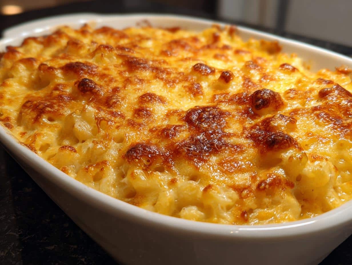 Southern baked mac and cheese - detail 3