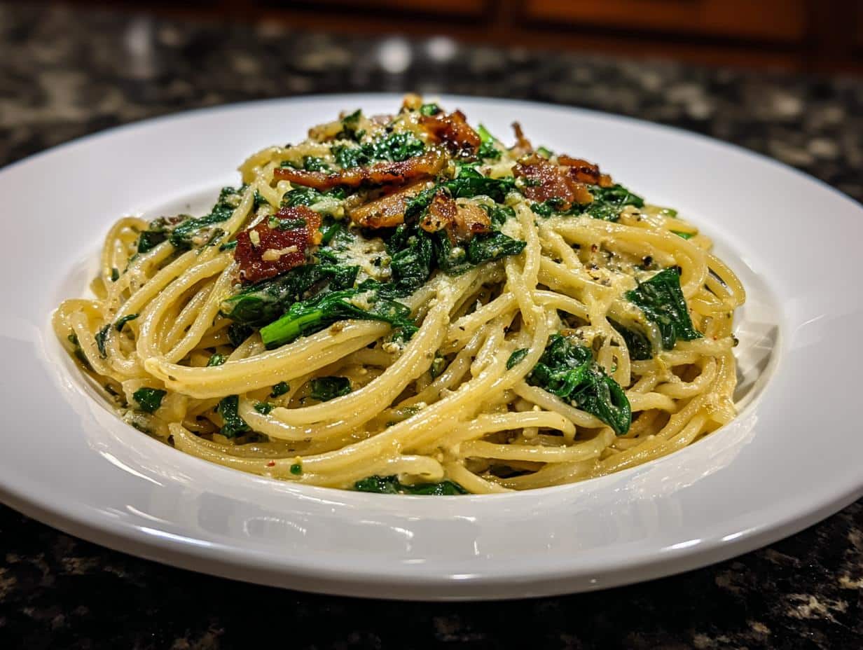 Spring Greens Carbonara - detail 4