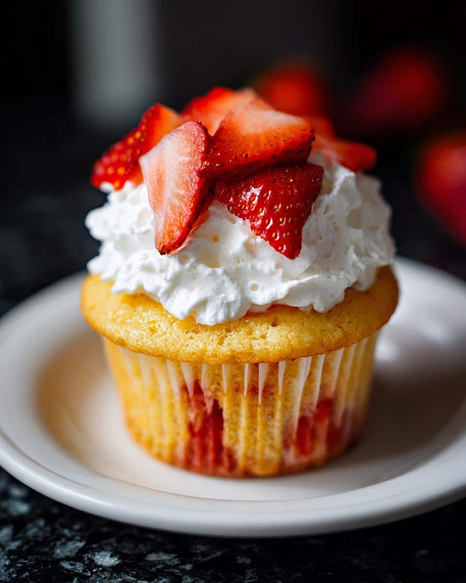 Strawberry shortcake cupcakes - detail 1