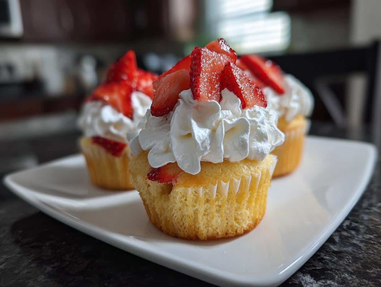 Strawberry shortcake cupcakes - detail 2