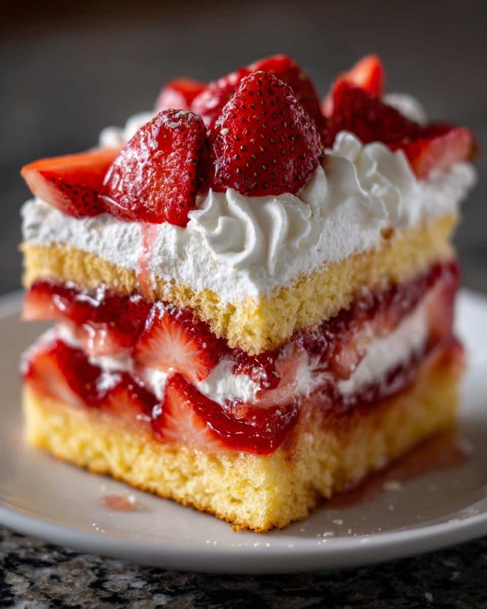 Strawberry shortcake with pound cake - detail 1