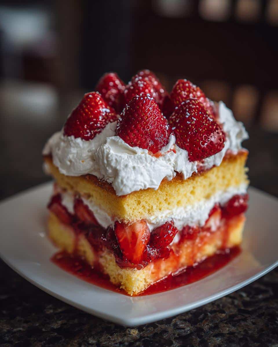 Strawberry shortcake with pound cake - detail 2