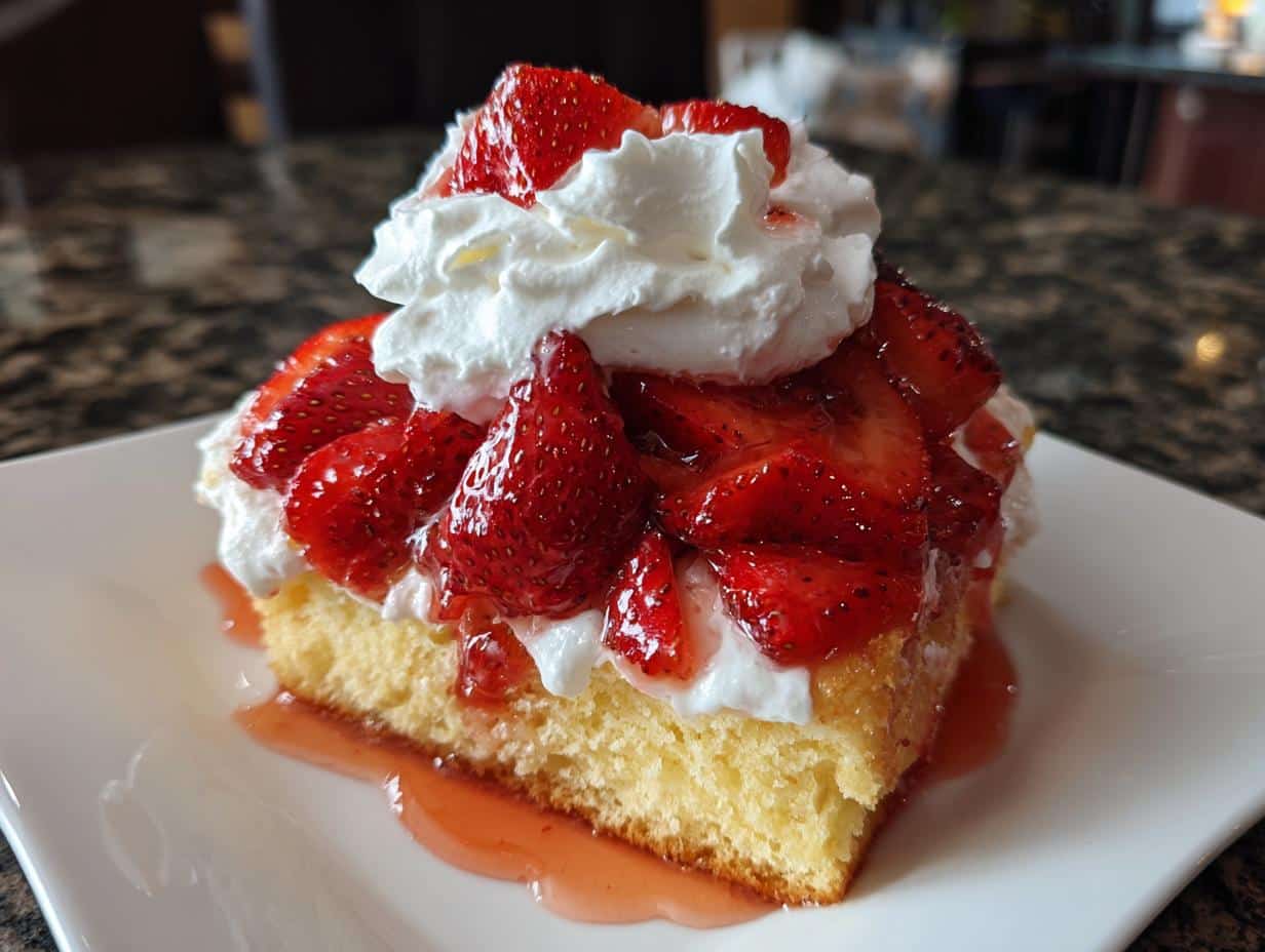 Strawberry shortcake with pound cake - detail 4