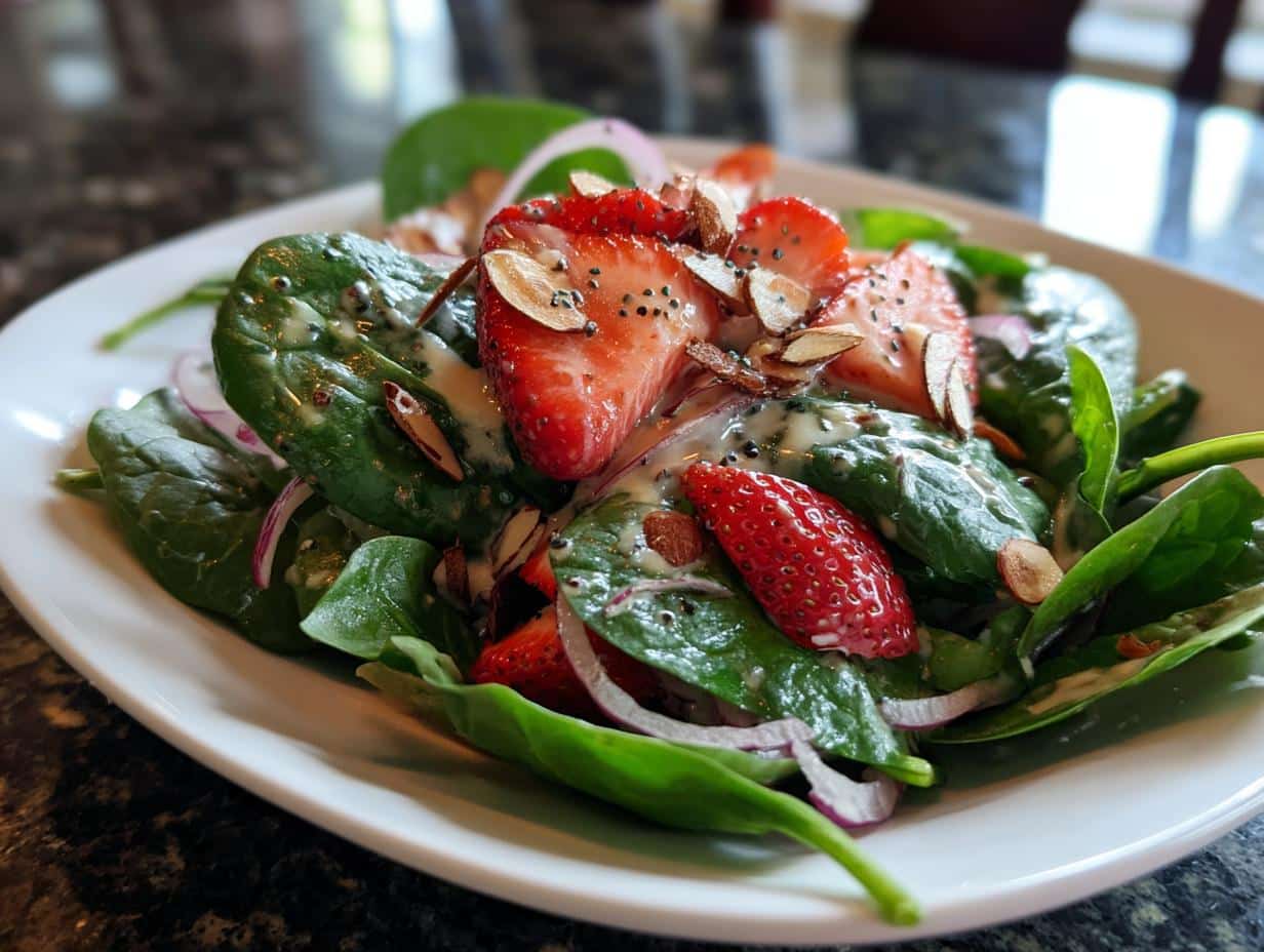 Strawberry Spinach Salad with Poppy Seed Dressing – 5-Star Refreshing Perfection!