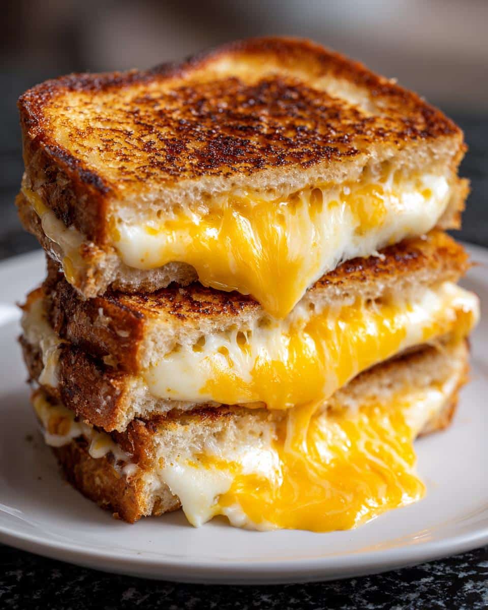 Three cheese grilled sandwich - detail 1