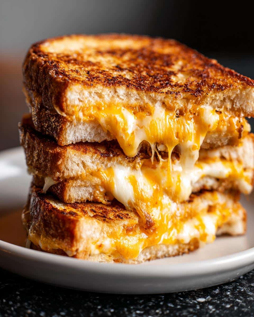 Three cheese grilled sandwich - detail 2