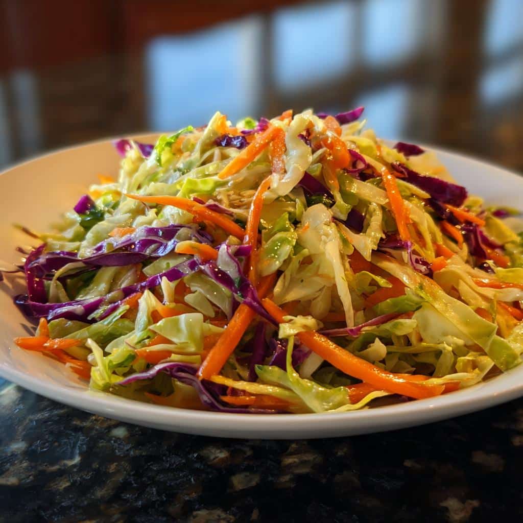 Tangy Vinegar Coleslaw Recipe with Just 6 Simple Ingredients