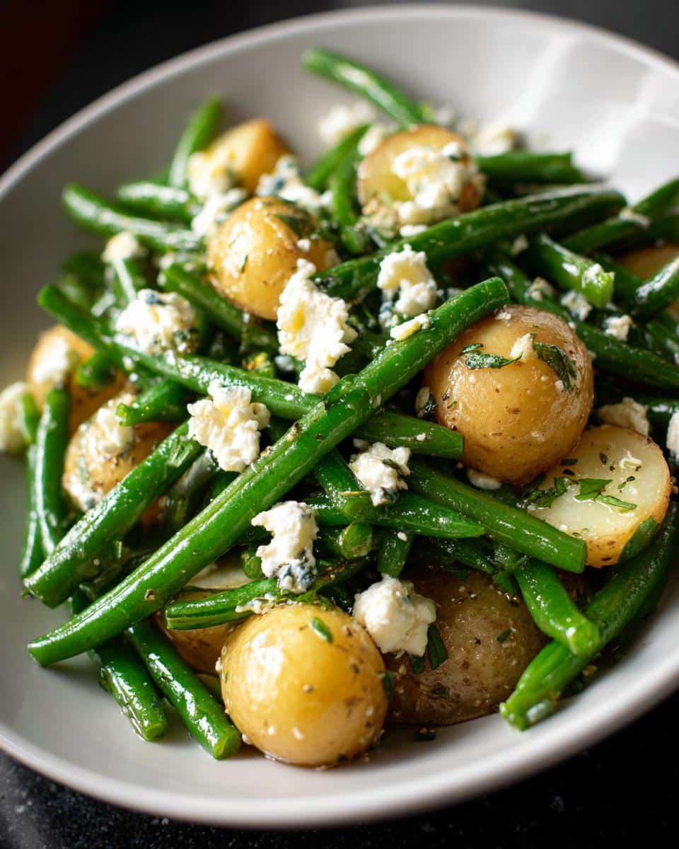 Warm Green Bean Salad with Potatoes and Feta - detail 1