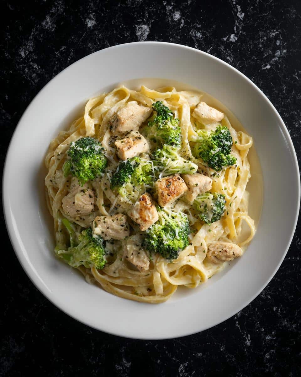 Broccoli chicken Alfredo - detail 2