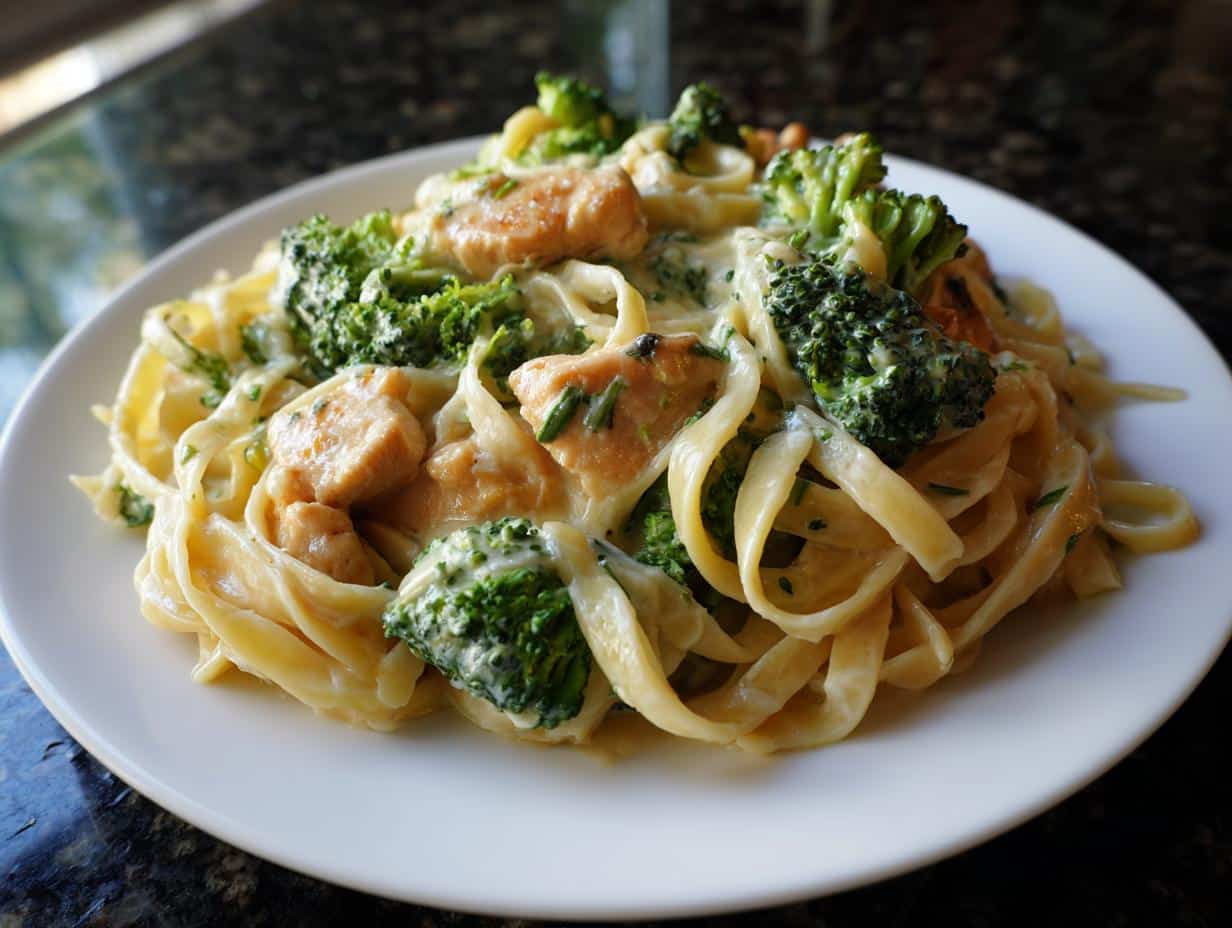 Broccoli chicken Alfredo - detail 3