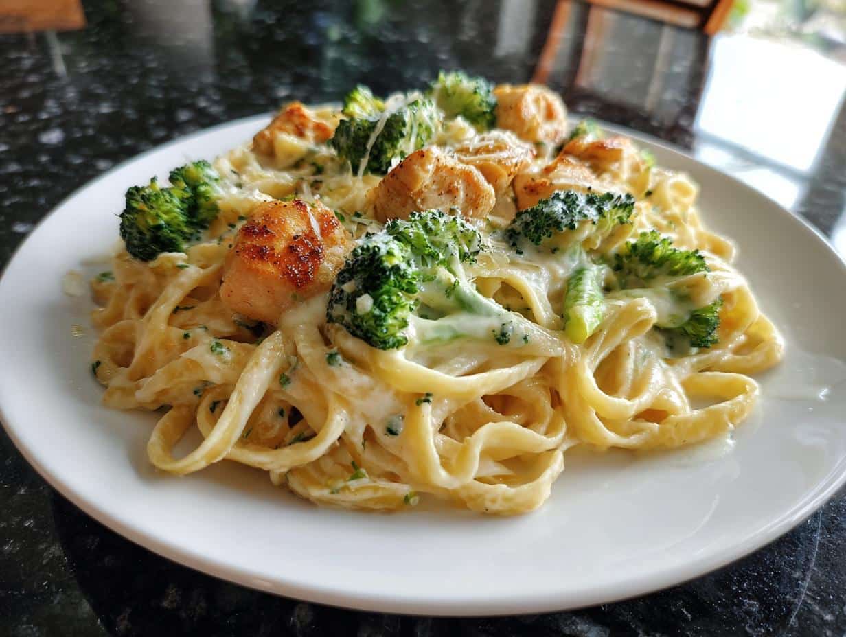 Broccoli chicken Alfredo - detail 4