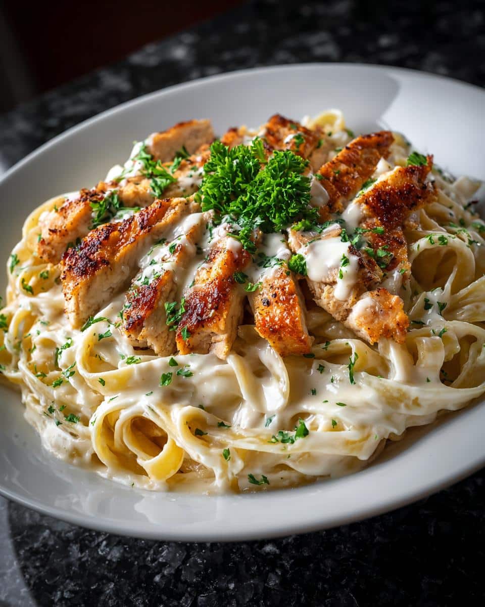 Garlic chicken Alfredo - detail 1