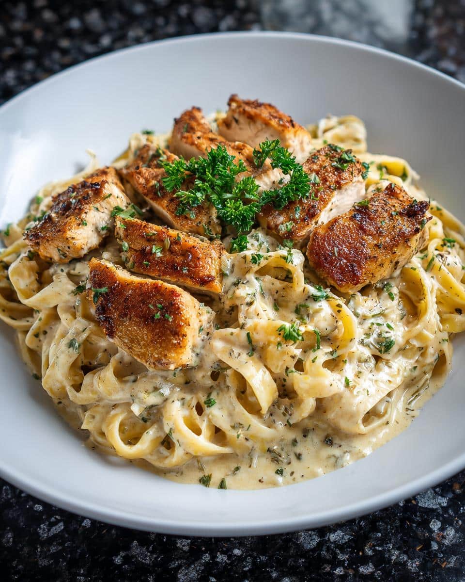 Garlic chicken Alfredo - detail 2