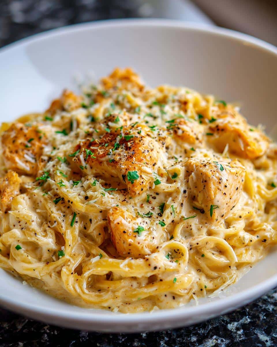 One pot chicken Alfredo - detail 1